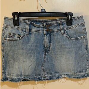 Vintage Y2K Cest Toi Denim Mini Skirt Size L!